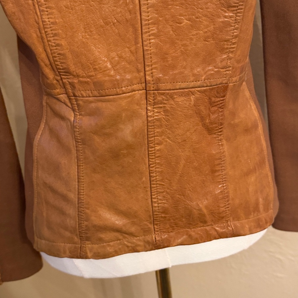 NICHOLAS K Brock Leather Jacket Medium Brown - Picture 12 of 17